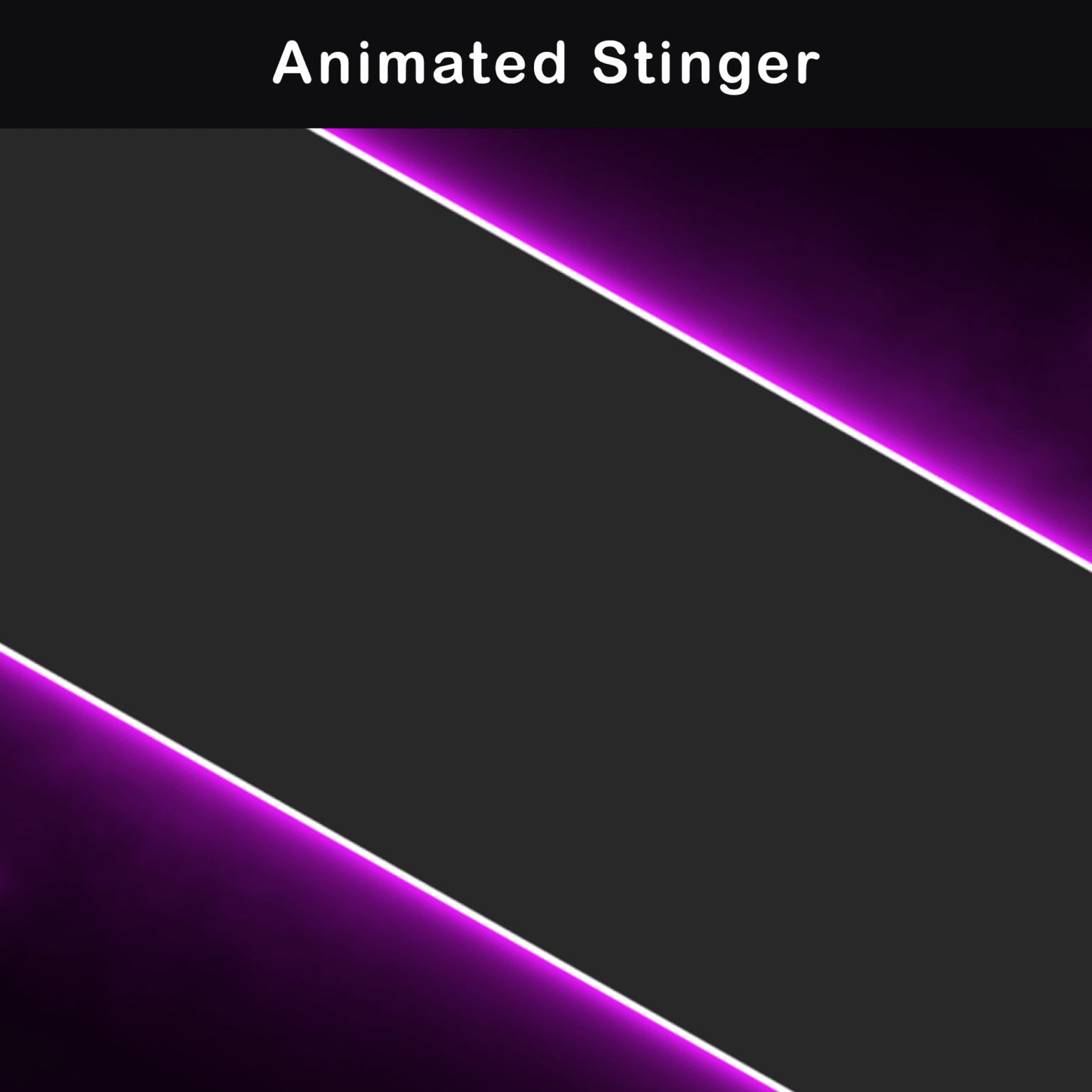 Animated Pink Twitch Overlay Package | Minimalist Stream Overlay Pack 7 A black and pink animated stinger for transitions featuring a minimalist style hexagon pattern for Twitch streams.