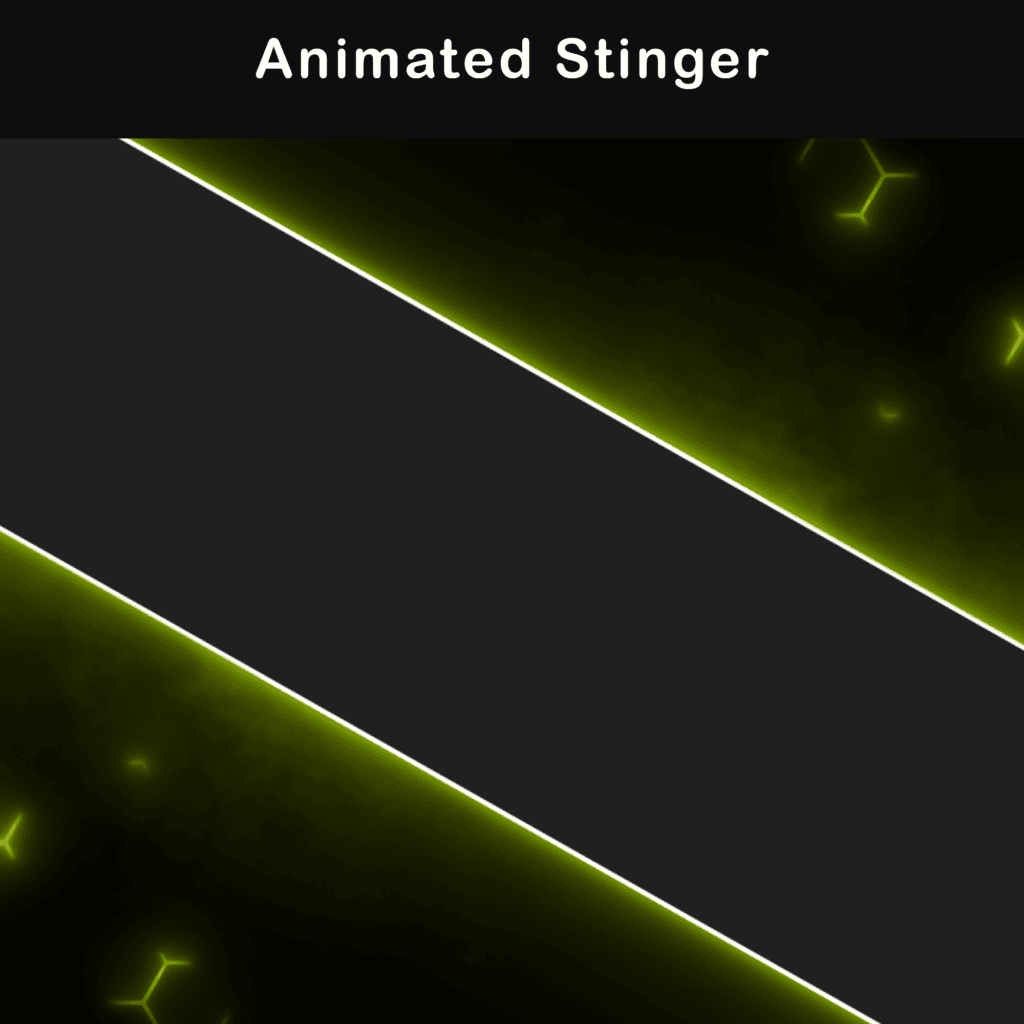 Animated Yellow Stream Overlay – Minimalist Stream Package