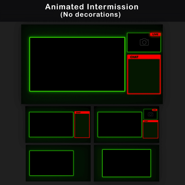 Stream Computer Frame Retro Animated Stream Overlay | Retro 80's Hacker Glitch Package
