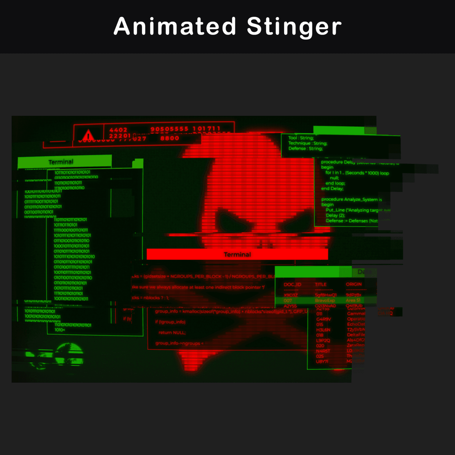 A 80s Retro style animated stinger for transitions for Twitch streams.