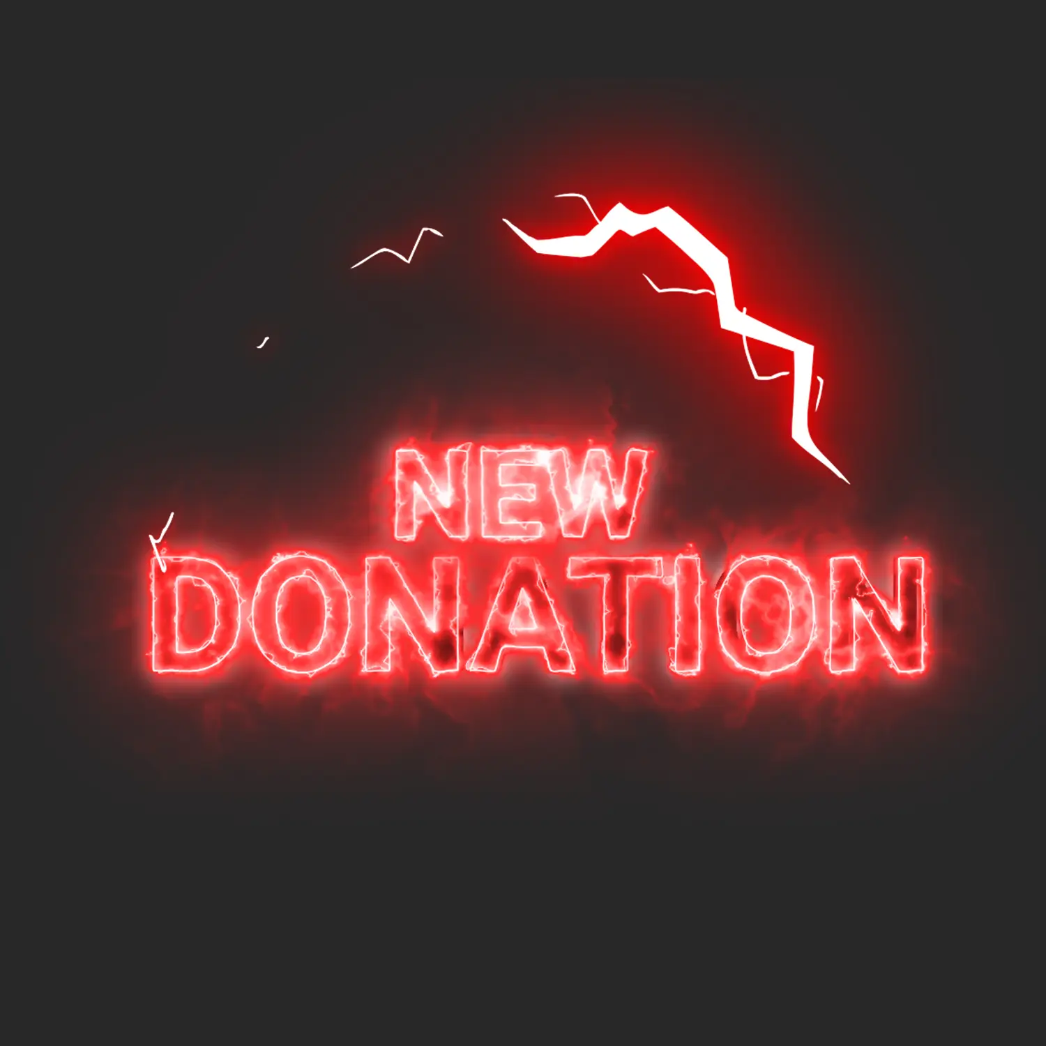 Neon Glow Full Screen Twitch Alerts - 6 Pack | Red Neon Style 3 New Donation Full Screen Red Neon Glow Animated Stream Alert