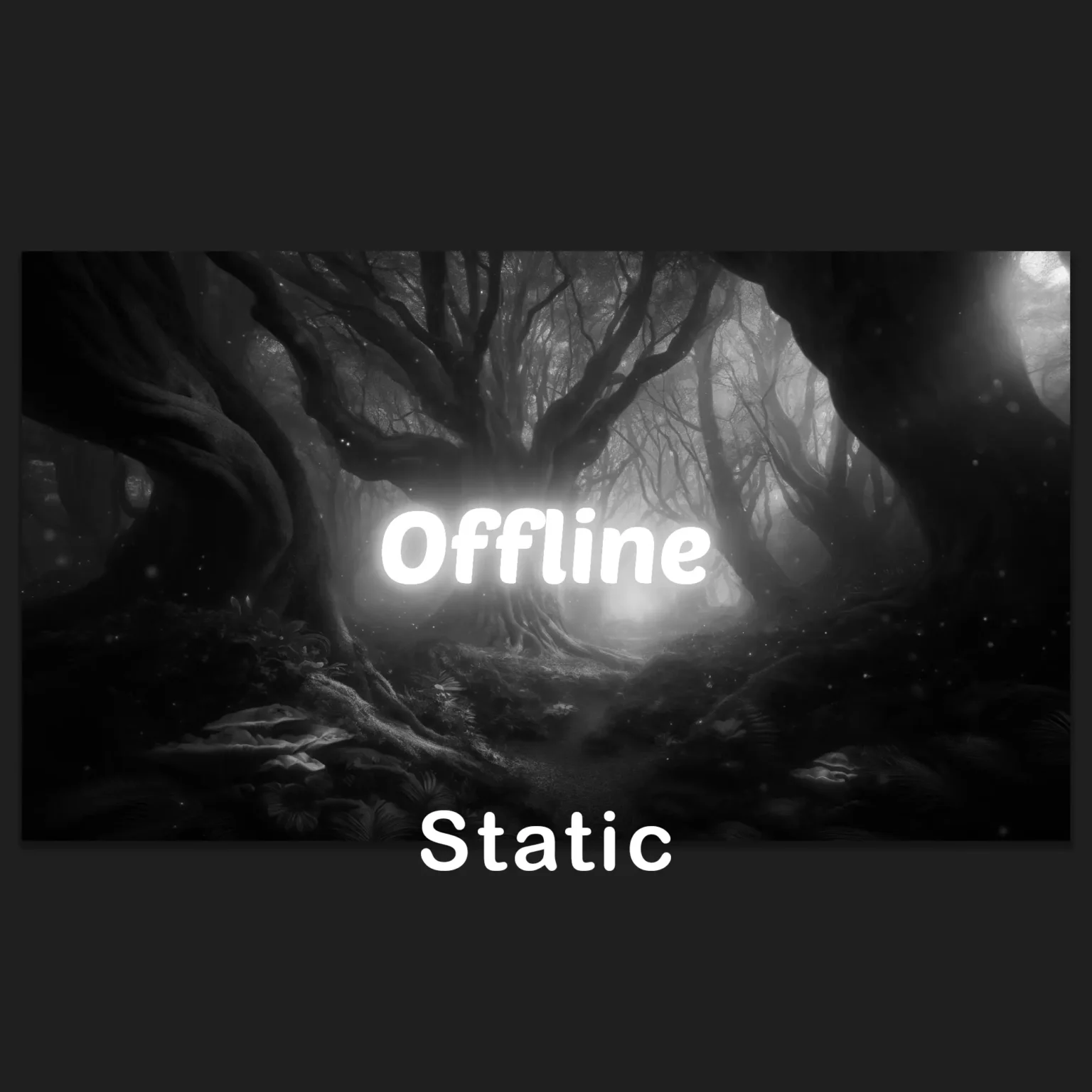 Stream Starting Soon Animated Screens Pack - Enchanted Forest 2 Animated Stream Screens Magic Forest - Offline (Static, Pink Neon Style)