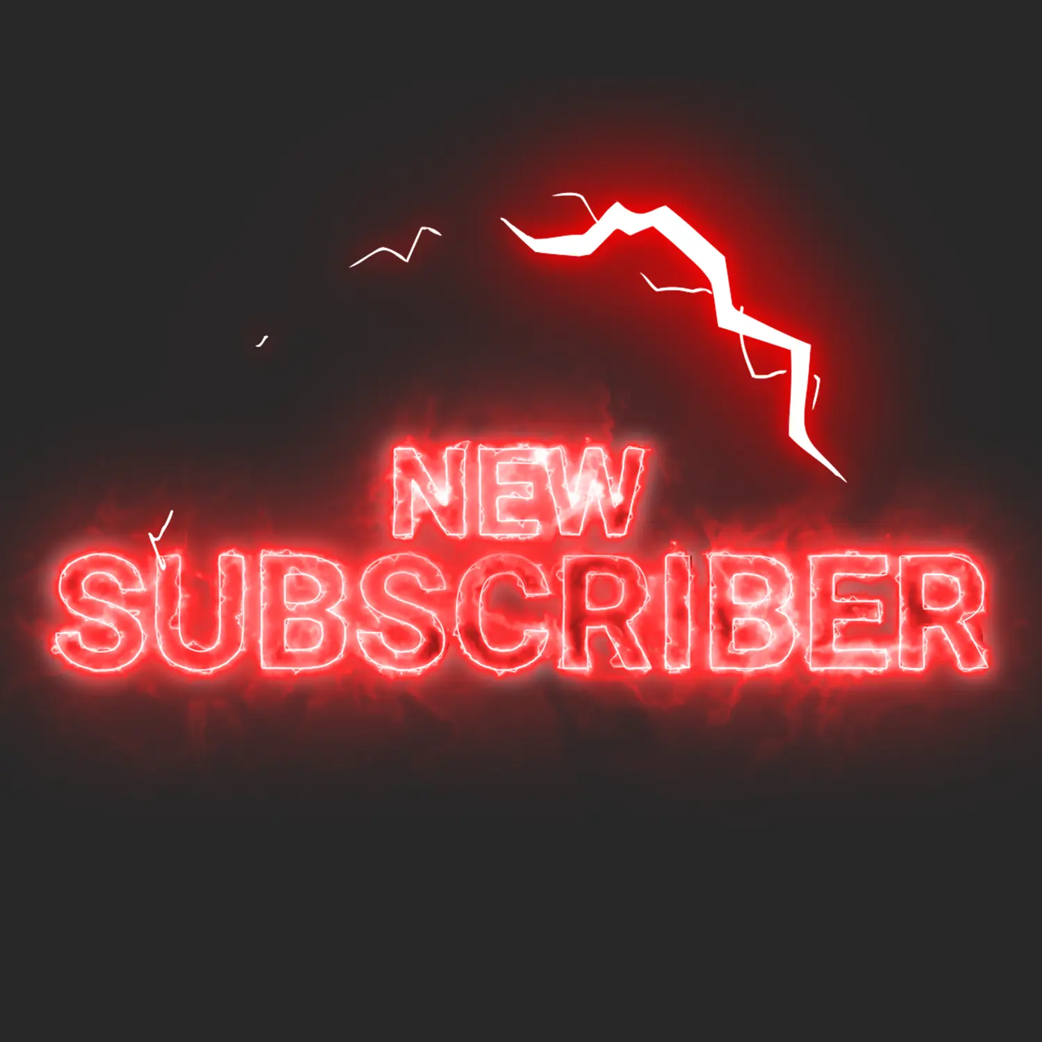 Neon Glow Full Screen Twitch Alerts - 6 Pack | Red Neon Style 7 New Subscriber Full Screen Red Neon Glow Animated Stream Alert