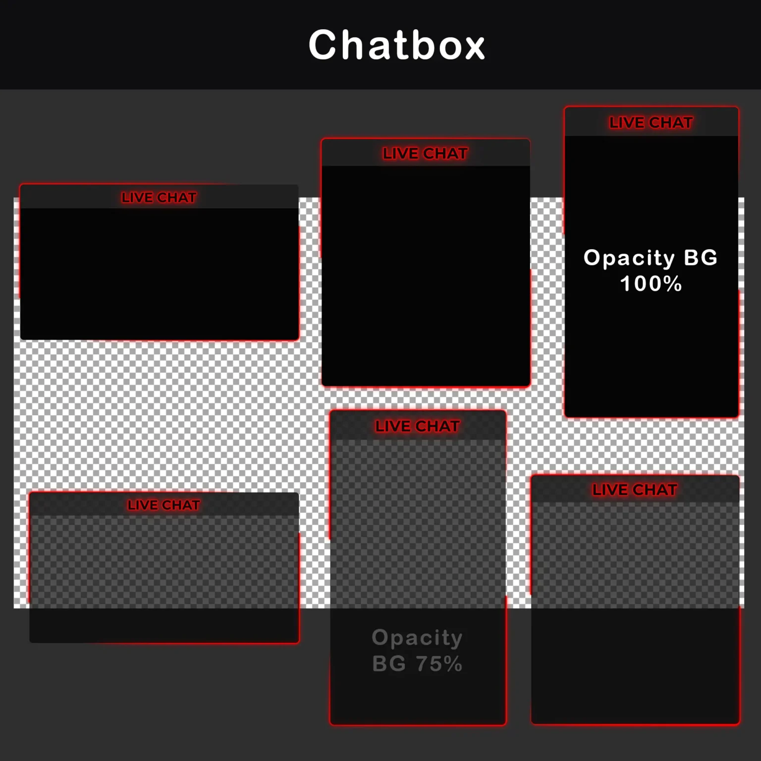 Stream Overlay Pack - Animated Minimalist Red Neon - Image 3