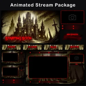 Animated Gothic Twitch Overlay Pack - Vintage Horror Stream Overlay 13 Animated Gothic Twitch Overlay Pack - Vintage Horror Stream Overlay