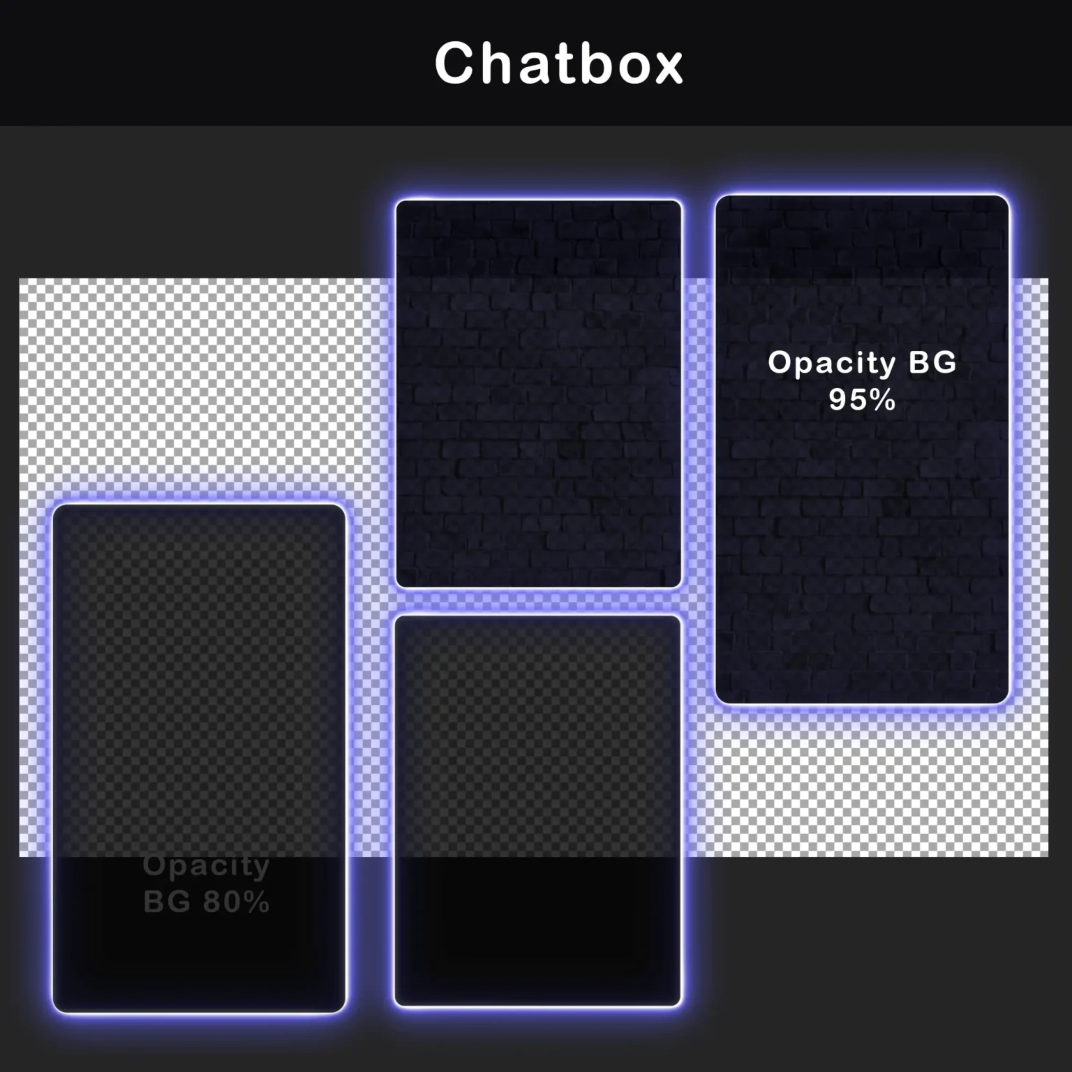 Twitch Chatbox Overlay – Neon Blue Stream Chat Frames for OBS & Streamlabs