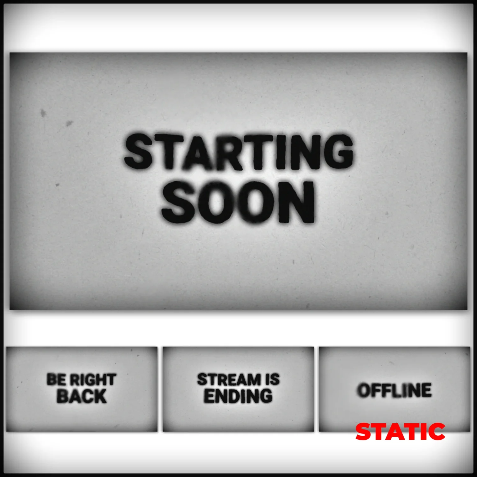 Twitch Overlay Pack - Animated Grunge Film Analog Cinema 2 Twitch Overlay Pack - Animated Grunge Film Analog Cinema - Image 2