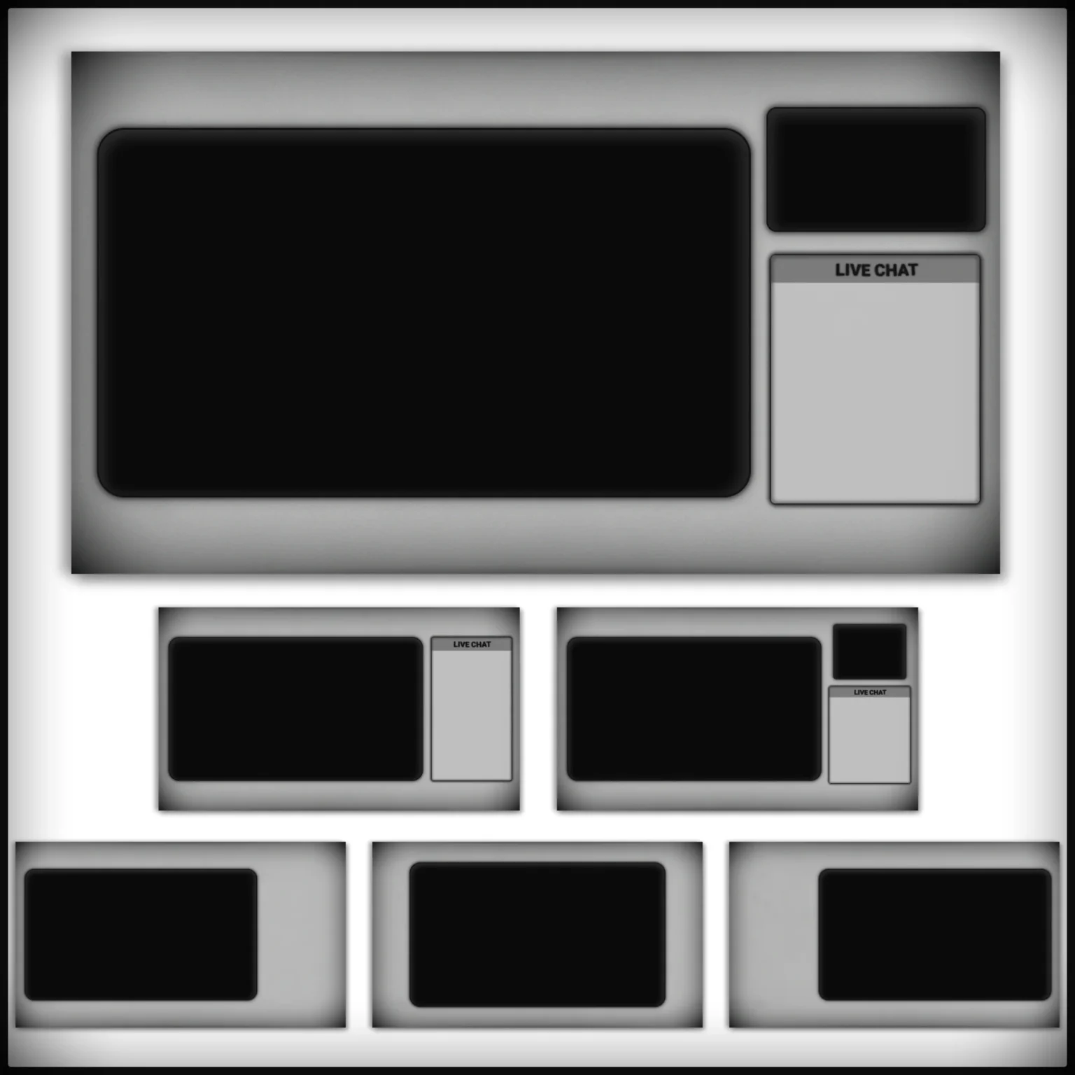 Twitch Overlay Pack - Animated Grunge Film Analog Cinema 3 Twitch Overlay Package, Animated Stream Overlay Pack, Grunge White Black Stream Layout, Light Minimalist Stream OBS Overlay Pack, Alerts, Webcam, Panels, Chatbox