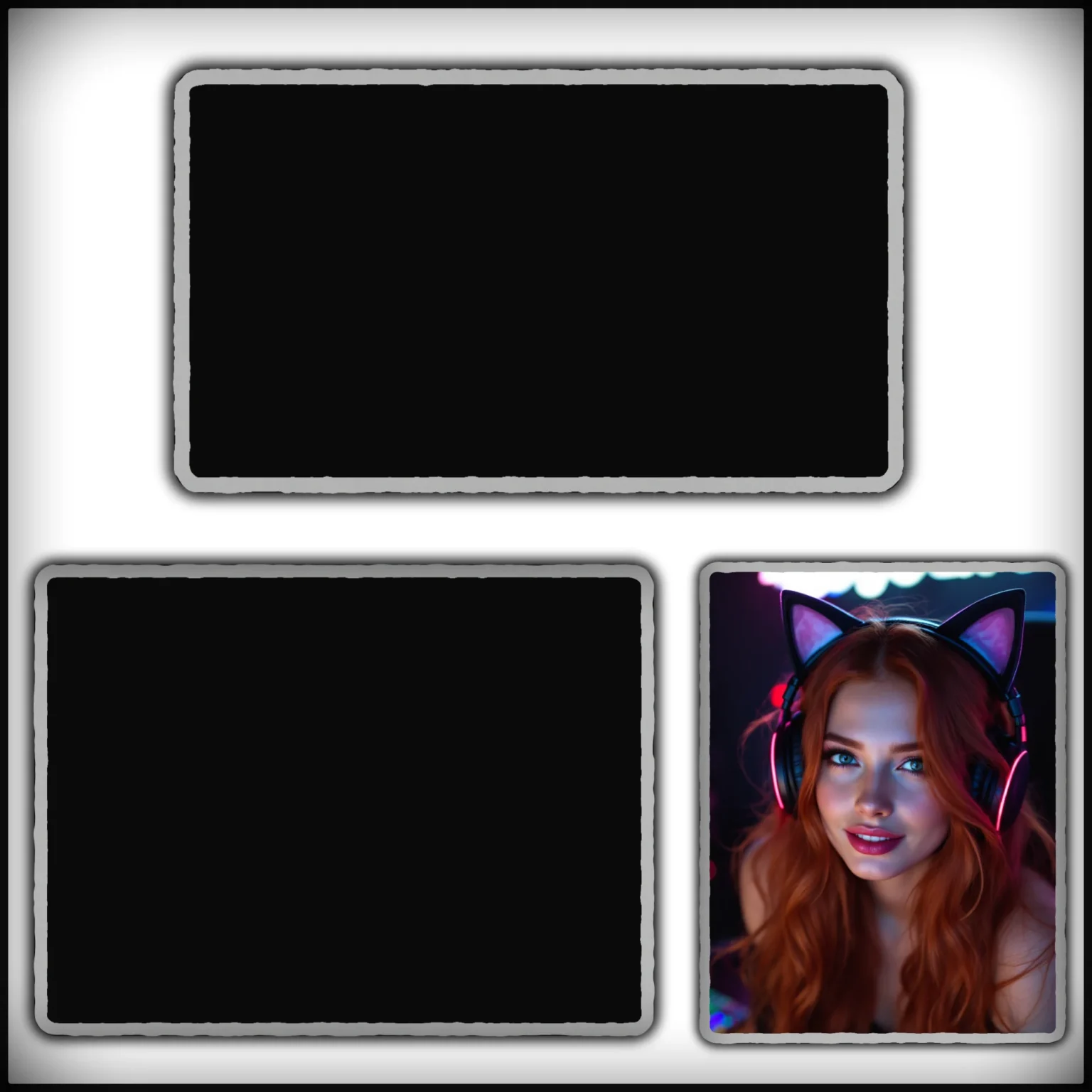 Twitch Overlay Pack - Animated Grunge Film Analog Cinema 5 Twitch Overlay Package, Animated Stream Overlay Pack, Grunge White Black Stream Layout, Light Minimalist Stream OBS Overlay Pack, Alerts, Webcam, Panels, Chatbox