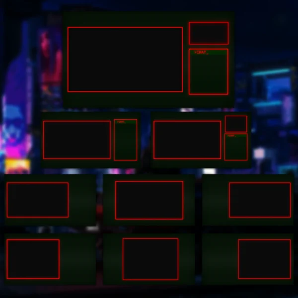Twitch Overlay Pack - Animated 80s Retro Terminal CRT