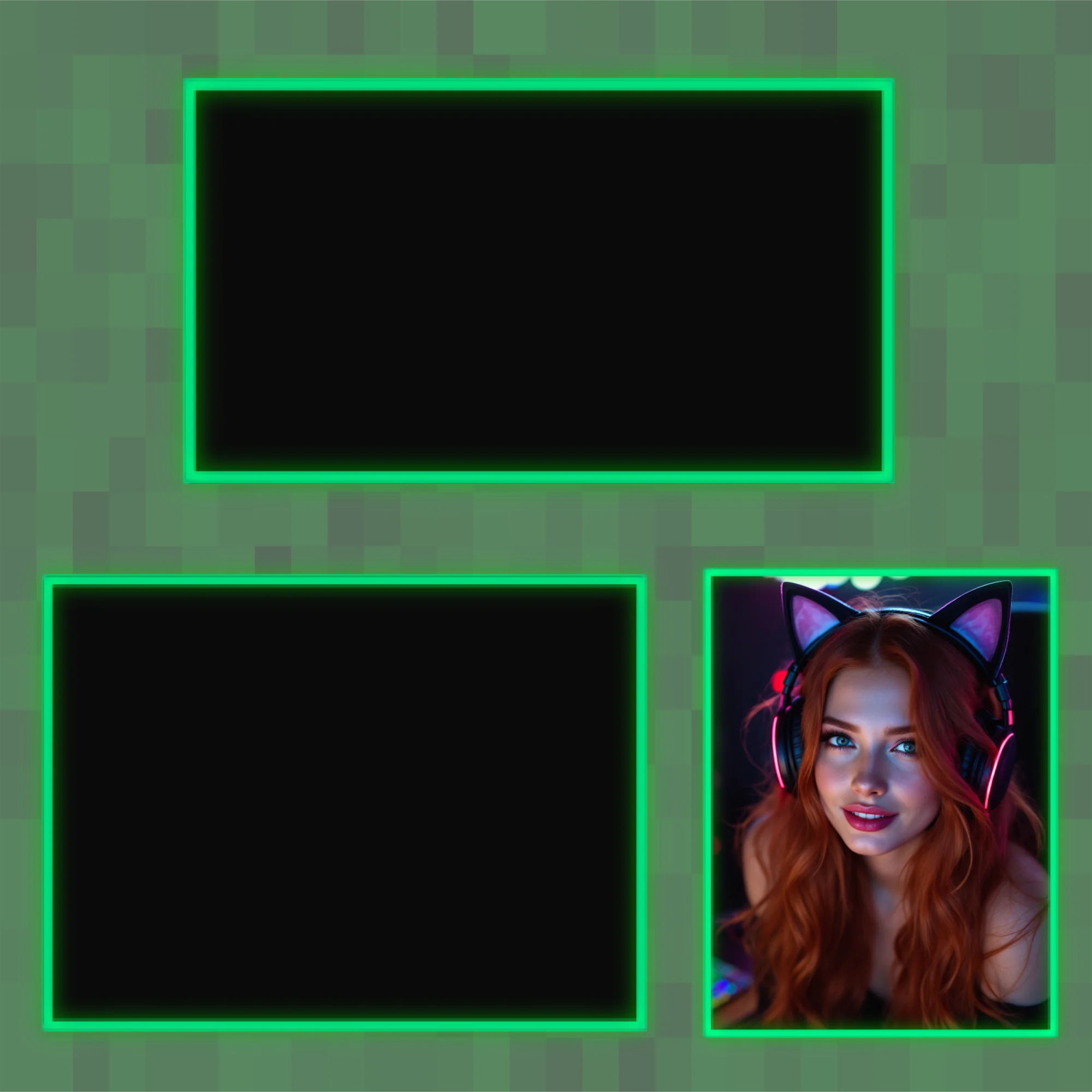 Retro CRT Twitch Overlay Package 7 Retro Twitch Overlay Package – Animated Green CRT Stream Overlays for OBS & Streamlabs, Pixel PC Layout Pack