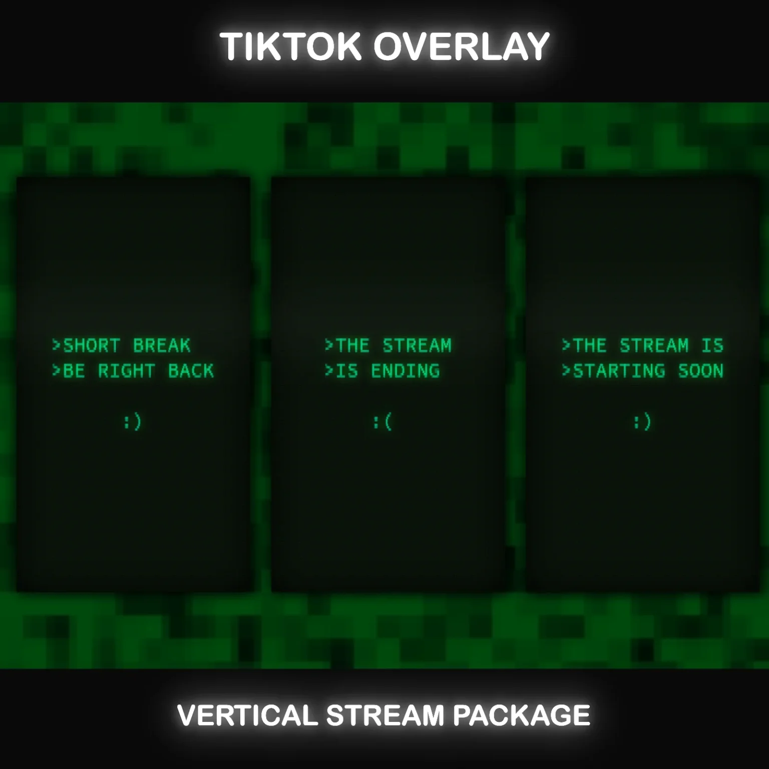 TikTok Live Overlay Pack – Animated Retro CRT Vertical Stream Layout 2 TikTok Live Overlay Pack – Animated Retro CRT Vertical Stream Layout