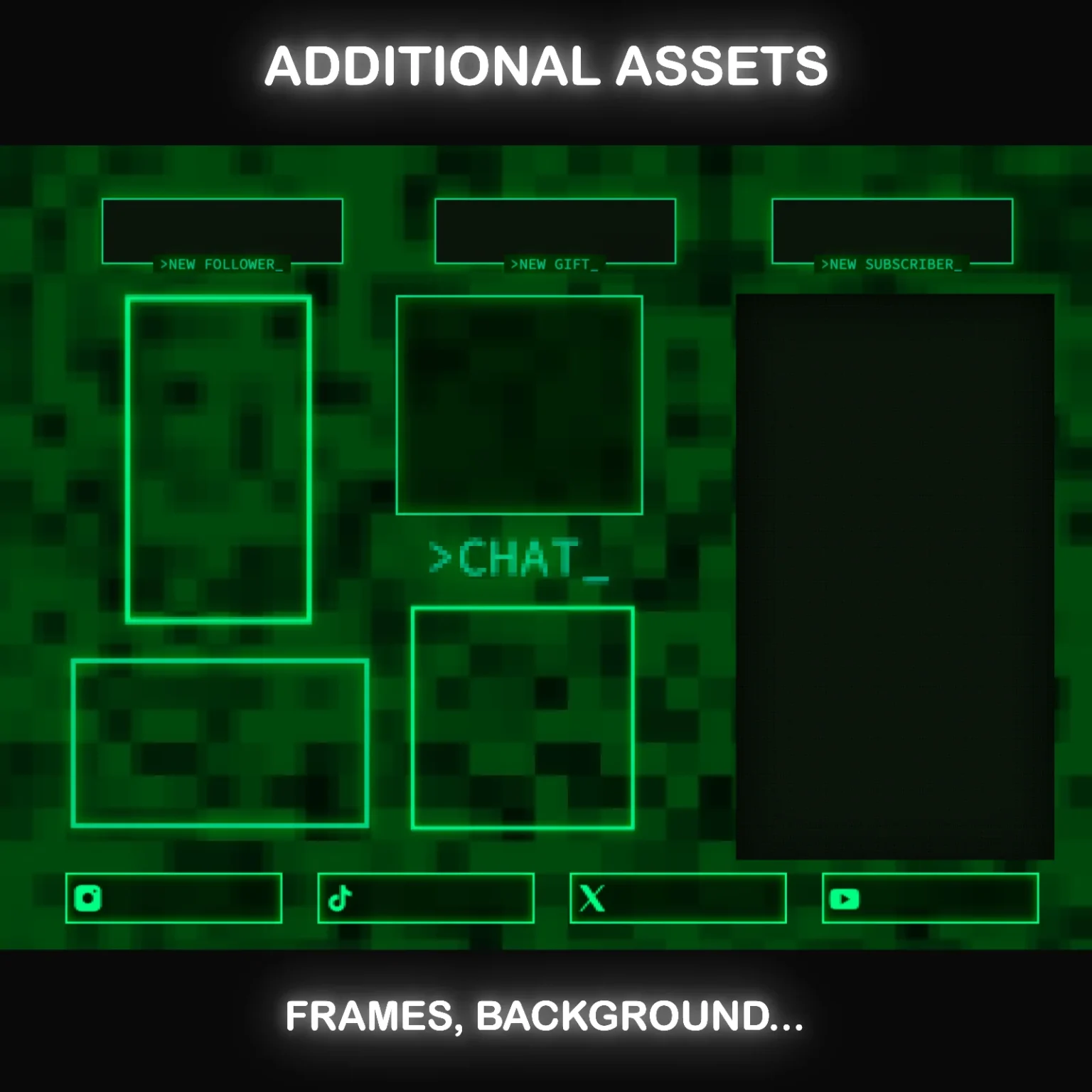 TikTok Live Overlay Pack – Animated Retro CRT Vertical Stream Layout 3 TikTok Live Overlay Pack – Animated Retro CRT Vertical Stream Layout - Image 3