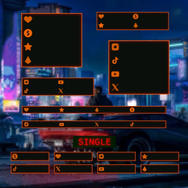 Retro Twitch Overlay Package, Animated 80s CRT Stream Overlays for OBS, Streamlabs, Pixel PC Layout Pack
