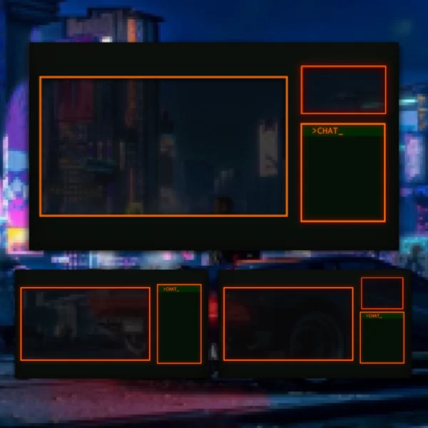 Retro Twitch Overlay Package - Animated 80s CRT Stream Overlays (OBS, Streamlabs) - Image 3