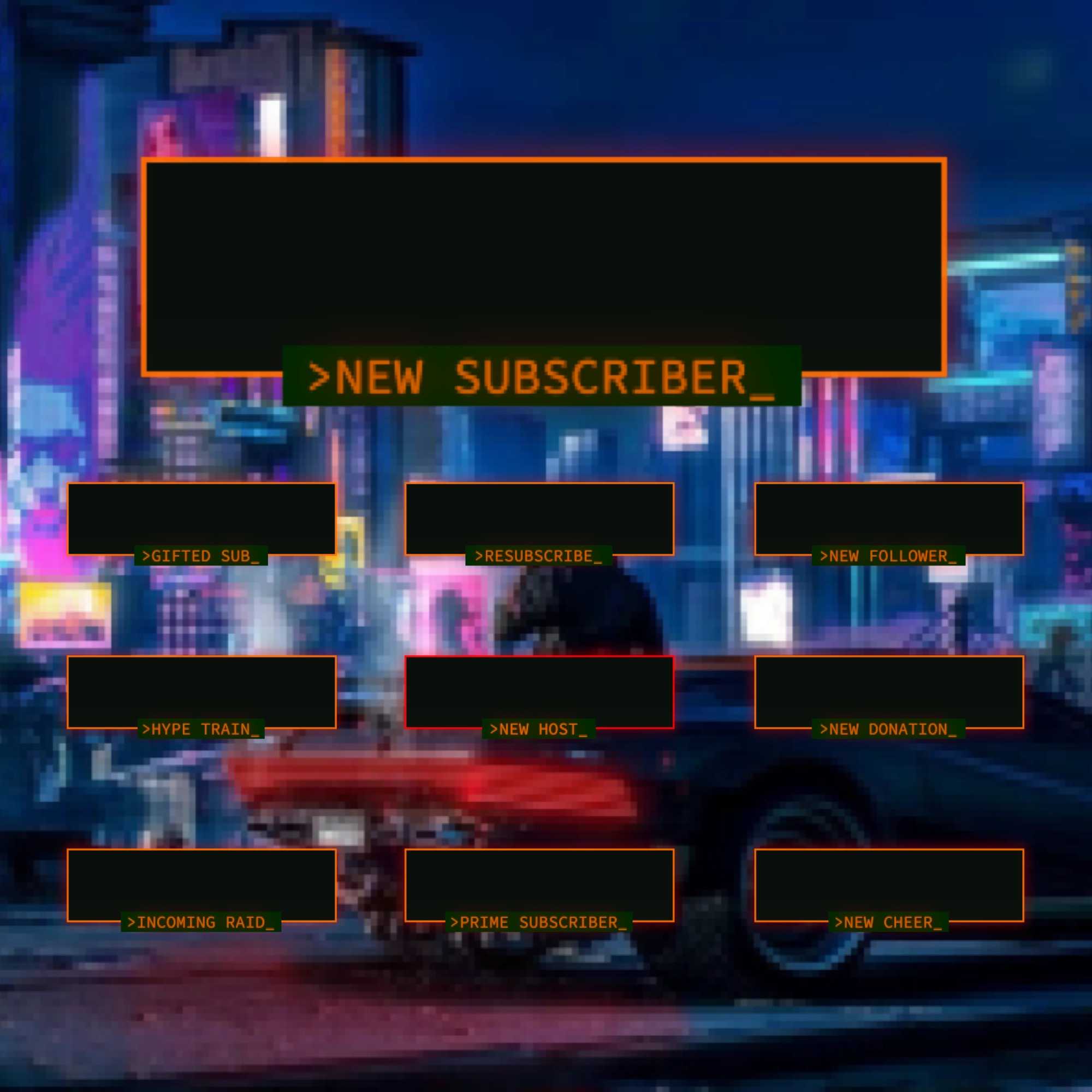 Retro Twitch Overlay Package - Animated 80s CRT Stream Overlays (OBS, Streamlabs) 4 Retro Twitch Overlay Package - Animated 80s CRT Stream Overlays (OBS, Streamlabs) - Image 4