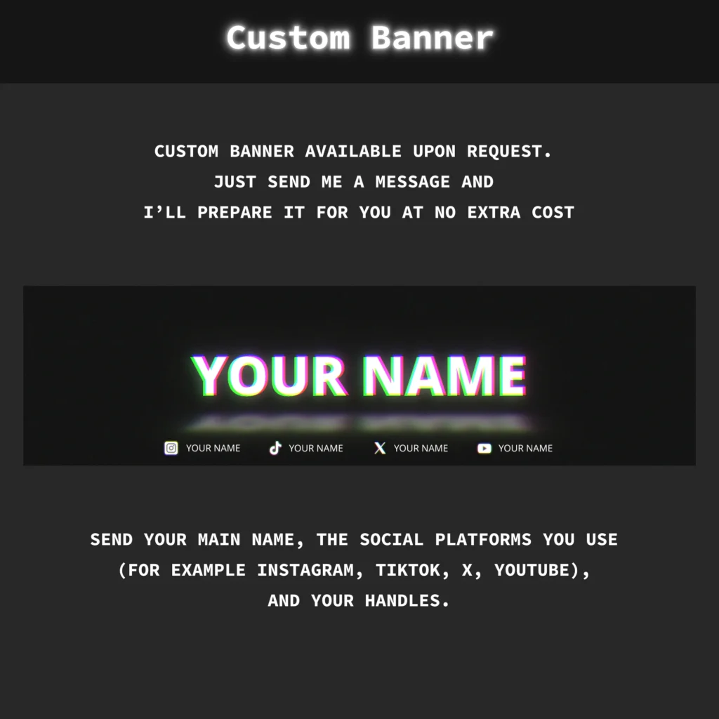 Custom banner, Twitch header