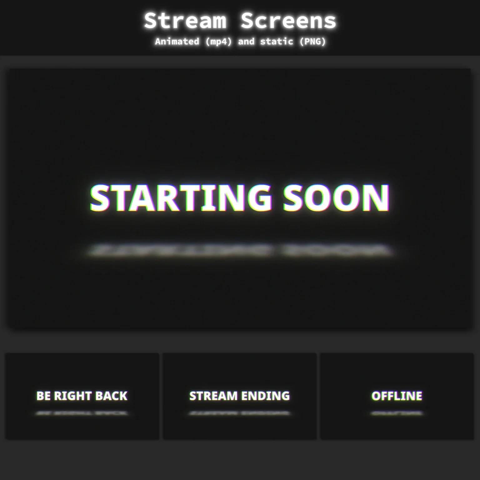 Twitch Overlay Pack - Animated Dark Grunge Minimalist 2 Twitch Overlay Pack - Animated Dark Grunge Minimalist - Image 2
