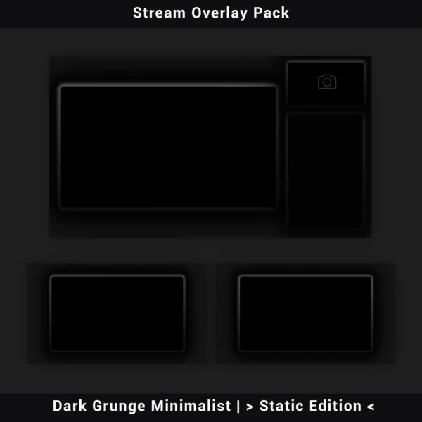 Streaming Layout Minimal Stream Overlay Pack - Grunge Minimalist (Static Edition)