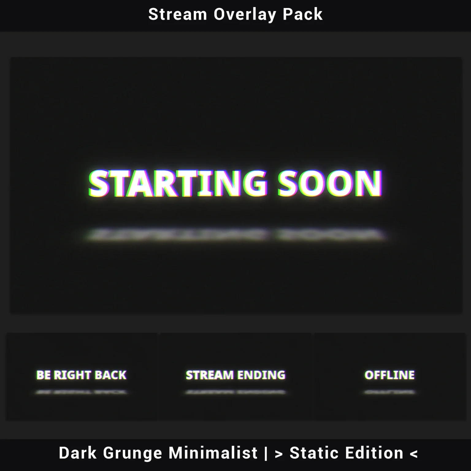Stream Overlay Pack - Grunge Minimalist (Static Edition) 6 Stream Overlay Pack - Grunge Minimalist (Static Edition) - Image 6