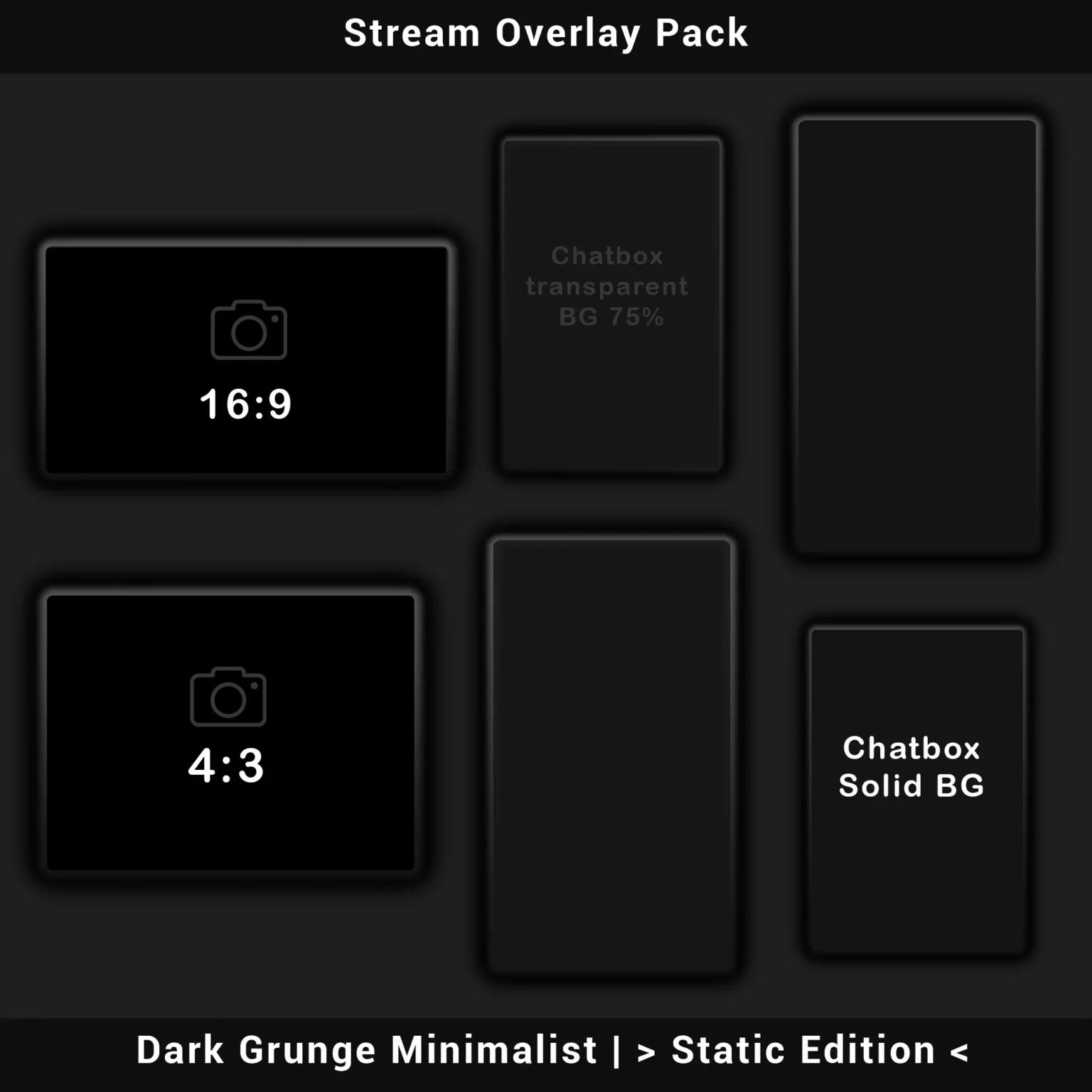 Stream Overlay Pack - Grunge Minimalist (Static Edition) 7 Stream Overlay Pack - Grunge Minimalist (Static Edition) - Image 7